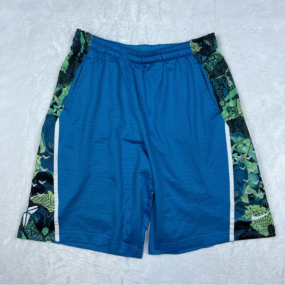 Nike Blue and Green Athletic Shorts